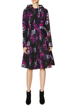 Fit and Flare Raincoat with A-Line Hem Black Hortense
