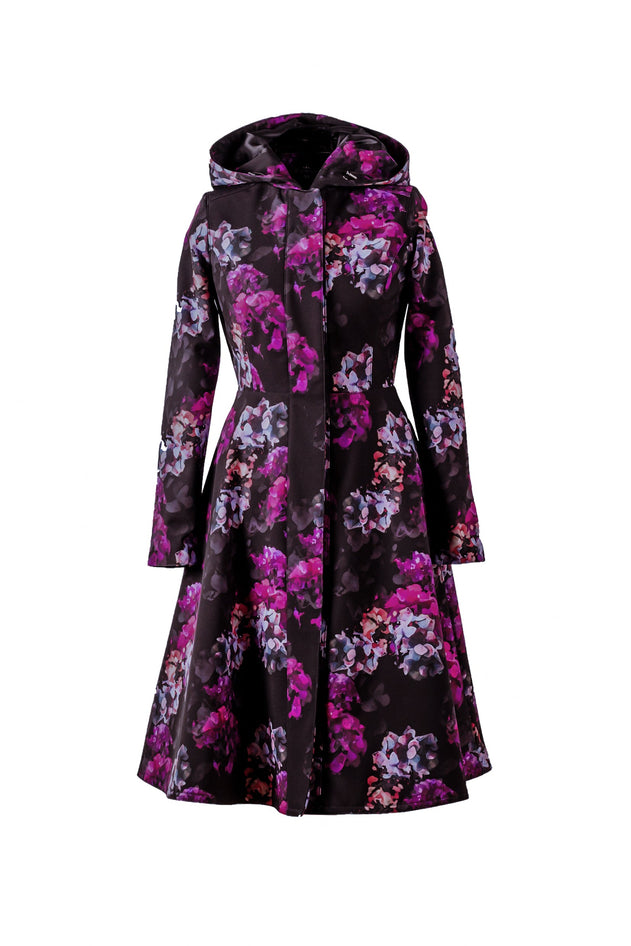 Fit and Flare Raincoat with A-Line Hem Black Hortense