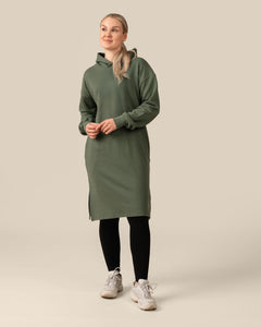 Toive Hoodie Dress Sage Green