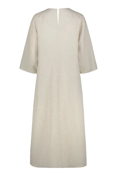 Hyppeis Linen Blend Dress Natural