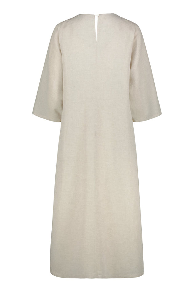 Hyppeis Linen Blend Dress Natural