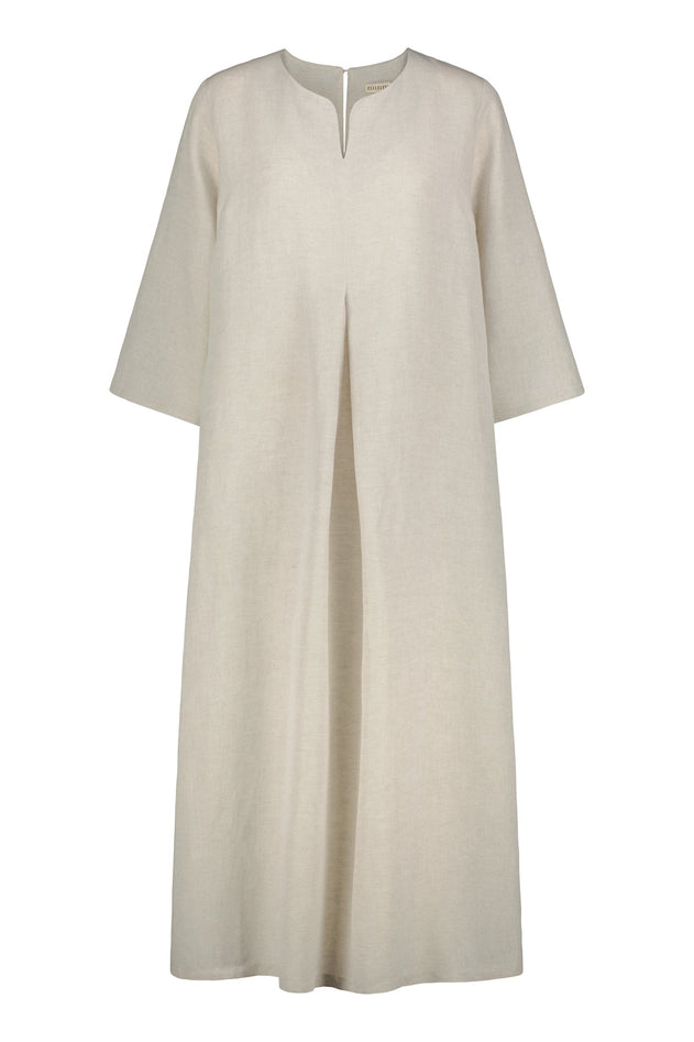 Hyppeis Linen Blend Dress Natural