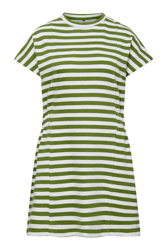 Una Cotton Dress Striped Green/White