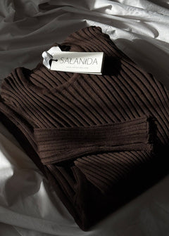 Brera Merino Long-Sleeve Top Chocolate