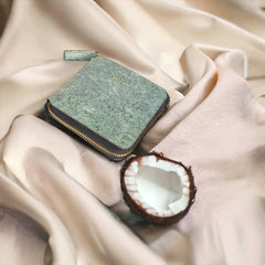 Kochi Coconut Leather Small Zip Wallet