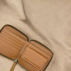 Kochi Coconut Leather Small Zip Wallet