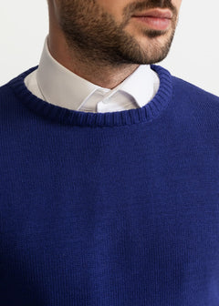 The Rodna 100% Cotton Crewneck  Indigo Blue