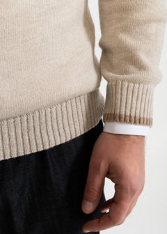 The Rodna 100% Wool Crewneck Natural Beige