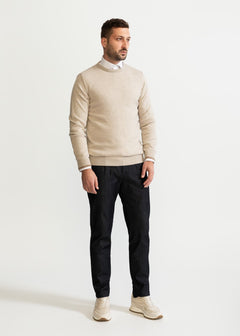 The Rodna 100% Wool Crewneck Natural Beige