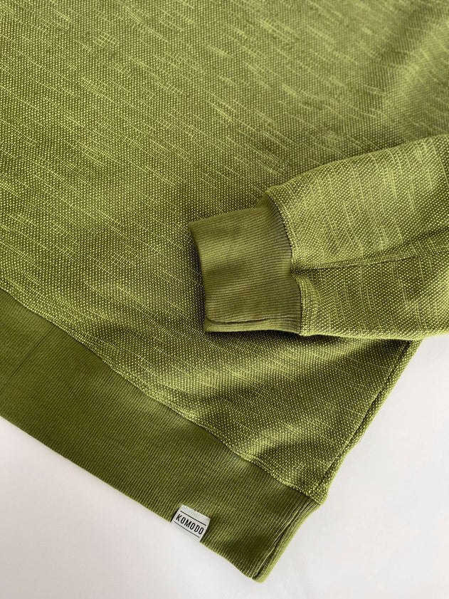Anton Organic Cotton Sweater Green Melange