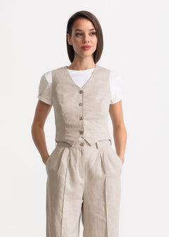 Women's Figa Linen Set Beige