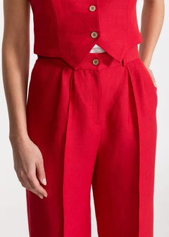 Women's Figa Linen Set Red