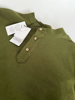 Elijah Linen/Cotton Shirt Khaki