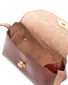 The Small Box Leather Bag Dark Brown