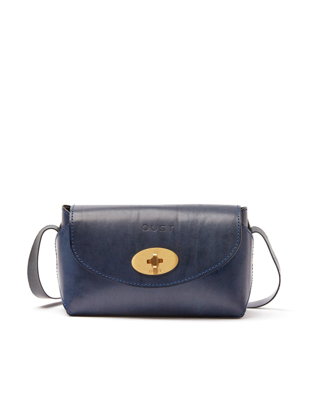 The Small Box Leather Bag Blue