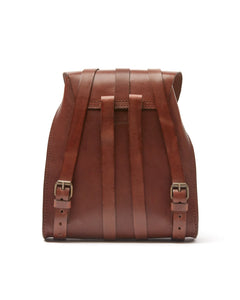 Leather Backpack Mod 130 Cuoio Dark Brown