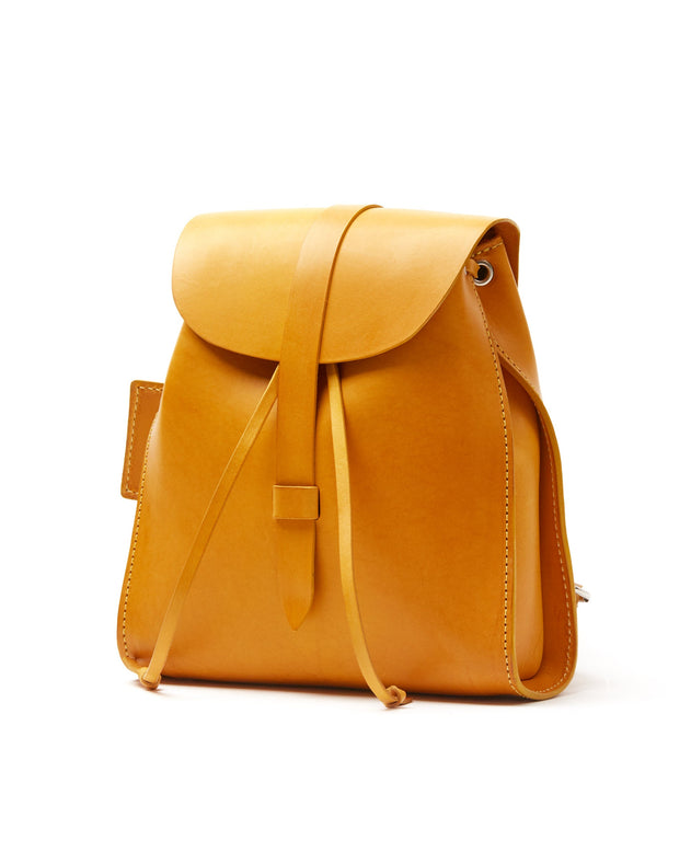 Leather Backpack Mod 130 Cuoio Yellow