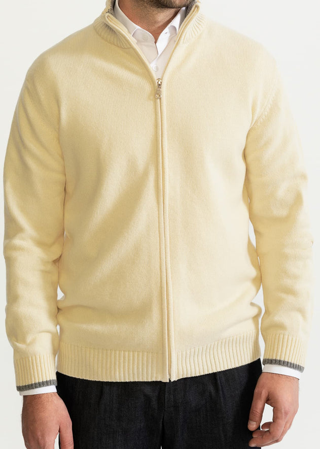 The Rodna 100% Wool Cardigan Off White