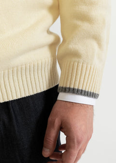 The Rodna 100% Wool Cardigan Off White