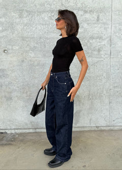 Knox Relaxed Straight Jeans Dark Wash