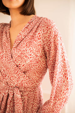 Laurel Silk Dress Burgundy