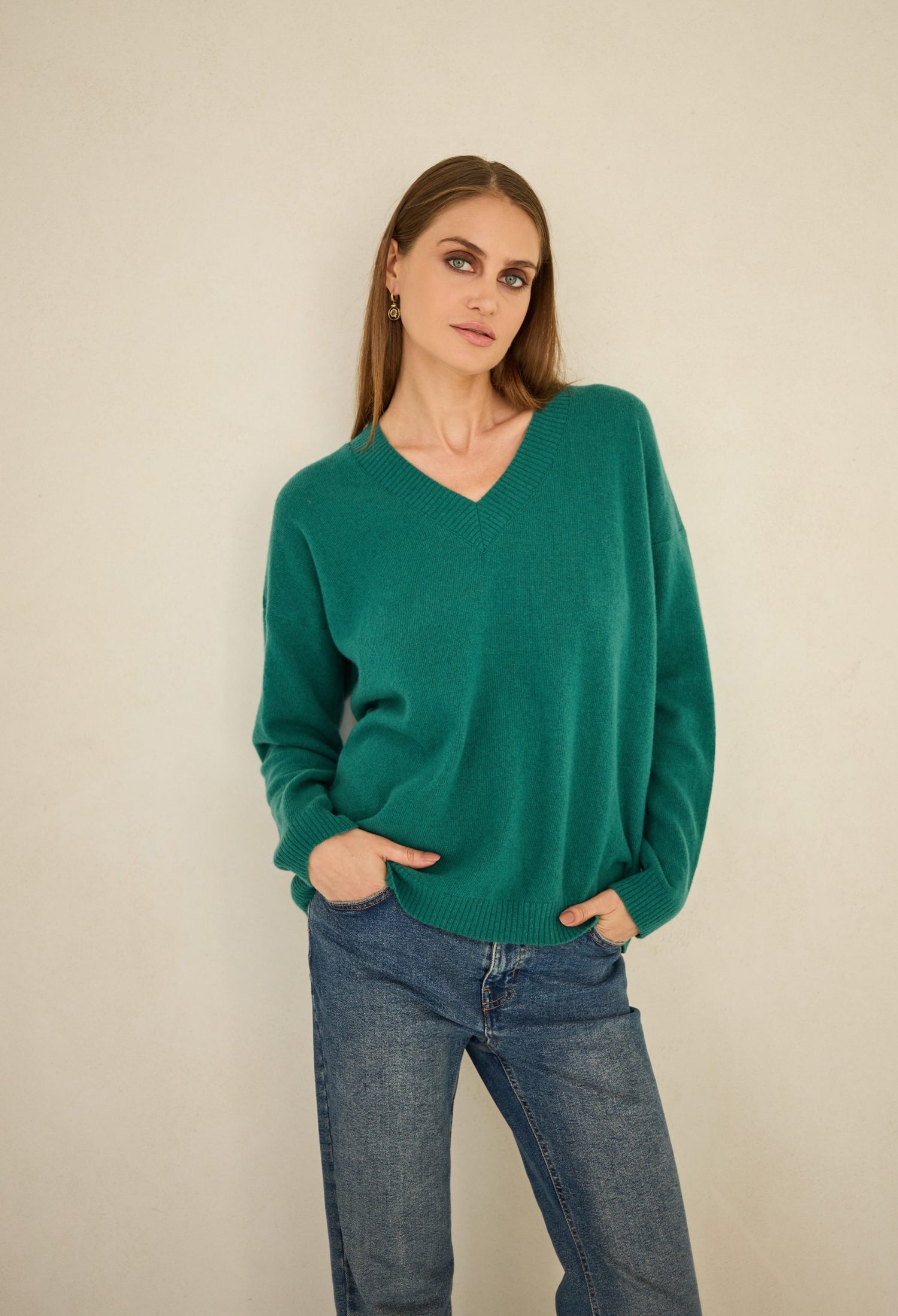 Cashmere Sweater Emerald Green