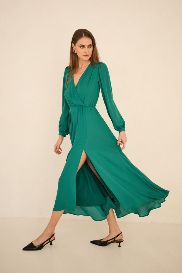 Magnolia Dress Emerald Green