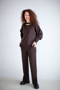 Ora & Rotondo Merino Co-ord Chocolate