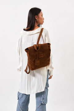 Leather Backpack Upper West Side Collection Brown