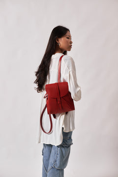 Leather Backpack Mod 130 Cuoio Red