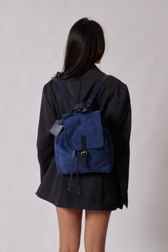 Leather Backpack Venice Collection Blue