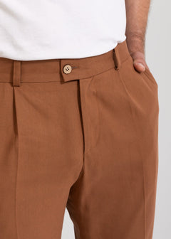 The Romana Cotton Trousers Light Brown