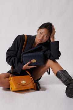 The Small Box Leather Bag Yellow