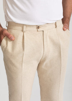 The Romana Linen Cotton Trousers Natural