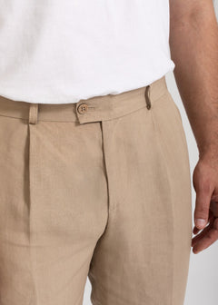 The Romana Linen Trousers Sand