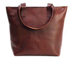 Leather Tote Mod 147 Dark Brown