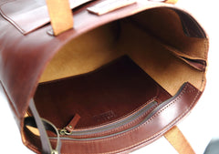 Leather Tote Mod 147 Dark Brown