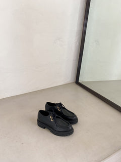 Cord Chunky Shoes Black