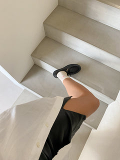 Cord Chunky Shoes Black