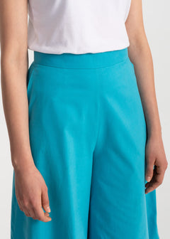 Women's Palazzo Cotton Pants Aqua