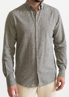 The Godeanu Linen Shirt Grey