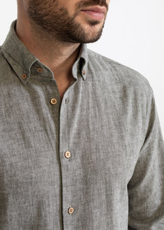 The Godeanu Linen Shirt Grey