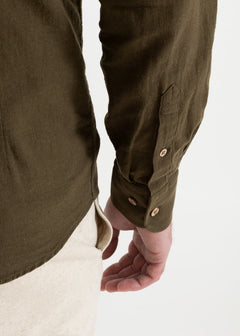 The Godeanu Linen Shirt Khaki