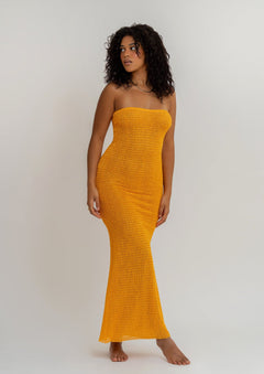 Tangerine Tube Dress Orange