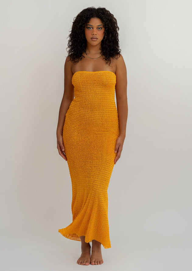 Tangerine Tube Dress Orange