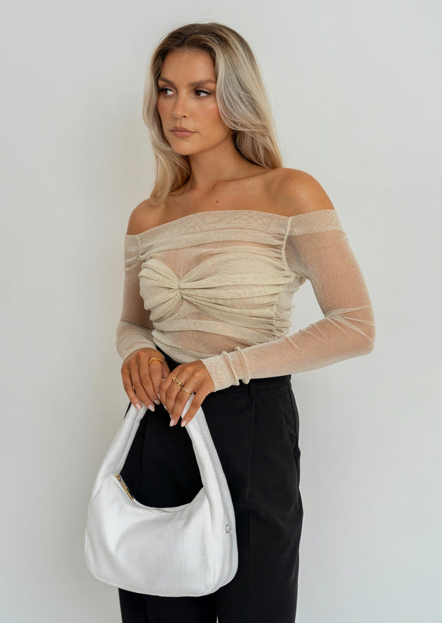 Pillow Shoulder Bag Mini White