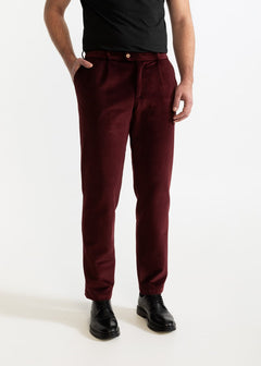 The Dacian Corduroy Trousers Burgundy