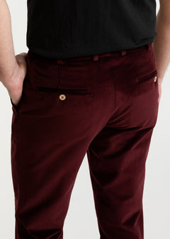 The Dacian Corduroy Trousers Burgundy
