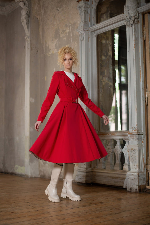 Queen of Hearts Raincoat Red