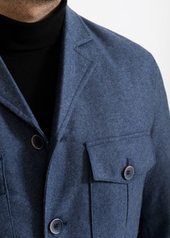 The Safari Wool Jacket  Blue